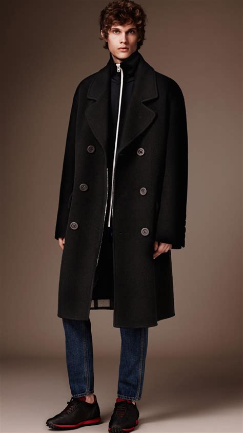 burberry mens overcoats